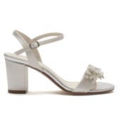 Photograph: Rainbow Club Mia Ivory Satin Embellished Block Heel Sandals