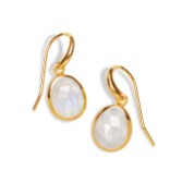 Photograph: Sarah Alexander Antigua Rainbow Moonstone Gold Drop Earrings