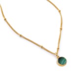 Photograph: Sarah Alexander Kaori Malachite Round Charm Pendant
