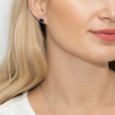 Photograph: Sarah Alexander Midnight Kiss Cloudy Blue Kyanite Solitaire Stud Earrings