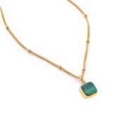 Photograph: Sarah Alexander Napa Malachite Square Charm Pendant