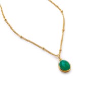 Photograph: Sarah Alexander Nubia Green Onyx Gold Gemstone Necklace