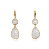 Photograph: Sarah Alexander Tidal Rainbow Moonstone Double Drop Earrings