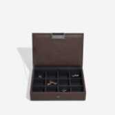 Fotografía: Stackers Caja para gemelos de imitación de cuero marrón