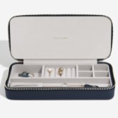Photograph: Stackers Navy Sleek Necklace Zipped Travel Jewellery Box