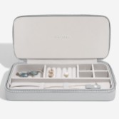 Photograph: Stackers Pebble Grey Sleek Necklace Zipped Travel Jewellery Box