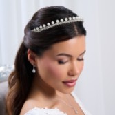 Zdjęcie: Tiara ślubna Albany Vintage z niskim perłowo-kryształowym wykończeniem