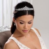 Zdjęcie: Tiara ślubna z kryształkami cyrkonowymi w stylu Debutante Classic