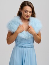 Zdjęcie: Ślubny szal „Scarlet Blue Feather”