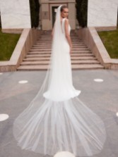 Fotograf: Bianco Ivory Single Tier Scattered Pearl Royal Length Veil S553