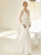 Photograph: Bianco Ivory Two Tier Sparkly Sequin and Beaded Edge Chapel Veil S427