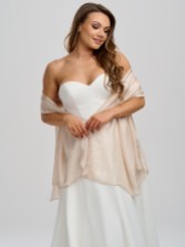 Photograph: Champagne Lightweight Wedding Shawl