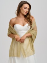 Fotograf: Goldmetallischer Hochzeitsschal