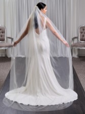 Photograph: Henley Single Tier Italian Tulle Scattered Pearl and Crystal Veil
