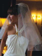 Photograph: Joyce Jackson Maine Two Tier Tulle Veil with Pencil Edge