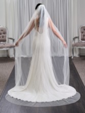 Photograph: Leamington Single Tier Italian Tulle Scattered Pearl and Diamante Veil