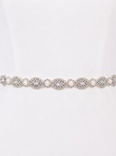 Photograph: Perfect Bridal Beautiful Slim Pearl and Silver Diamante Bridal Belt