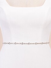 Fotografia: Perfect Bridal Delicata cintura da sposa in argento con cristalli a forma di goccia