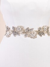 Photograph: Perfect Bridal Elegant Floral Vintage-Inspired Crystal and Pearl Bridal Belt