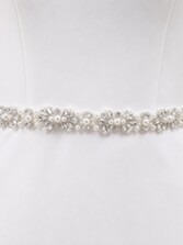 Photograph: Perfect Bridal Elegant Ivory Satin, Crystal and Pearl Bridal Belt
