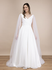Photograph: Perfect Bridal Ivory Tulle Angel Wing Veil Cape