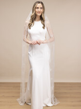 Fotografia: Perfect Bridal Ivory Tulle Single Tier Beaded Star Chapel Veil
