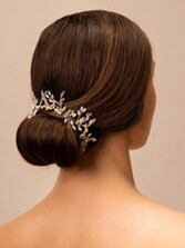 Photograph: Perfect Bridal Silver and Opal Beaded Floral Crystal Bridal Hair Vine