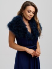 Fotograf: Scharlachrot Navy Feder Hochzeit Wrap