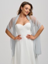 Photograph: Silver Metallic Wedding Shawl