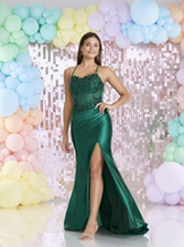 Photograph: Tiffanys Emerson Dark Green TFY Prom Dress