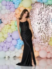 Photograph: Tiffanys Enya Black Prom Dress