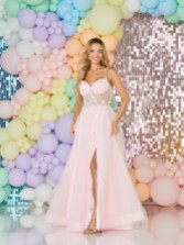 Photograph: Tiffanys Orla Pale Pink Prom Dress