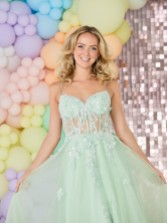 Photograph: Tiffanys Orla Sage Green Prom Dress