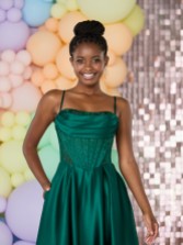 Photograph: Tiffanys Sally Dark Green Prom Dress