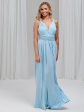 Fotografia: Vestido de dama de honra Emily Rose em azul-celeste com vários estilos (tamanho único)