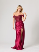 Fotografía: Vestido de fiesta Gia Wine TFY de Tiffany
