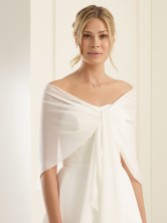 Fotograf: Weißes Elfenbein Chiffon Hochzeitstuch E13