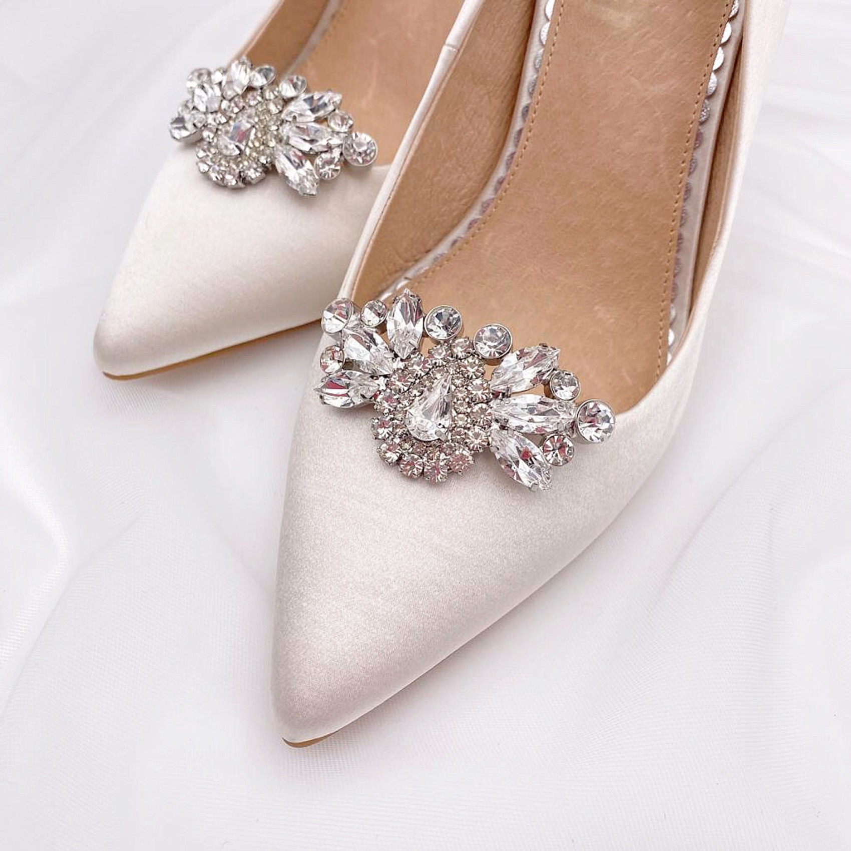 Myra by Rainbow Club Diamante Brooch Shoe Clips