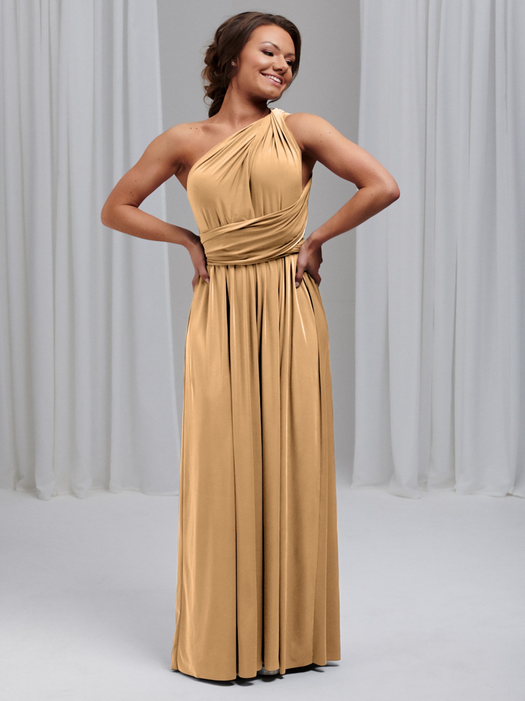 Emily Rose Gold Multiway Bridesmaid Dress (One Size)