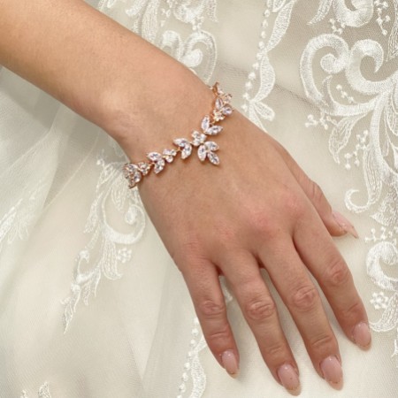 Adelaide Rose Gold Vintage Inspired Crystal Bracelet