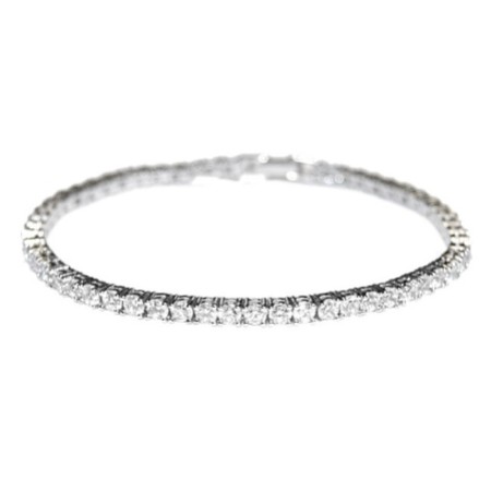 Alanna Simple Cubic Zirconia Tennis Bracelet (Silver)