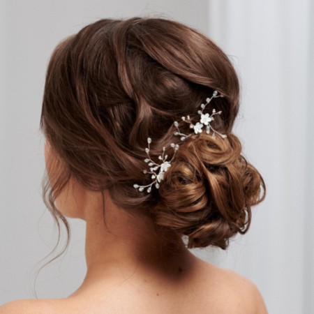 Amy Delicate Floral Crystal Hair Pin