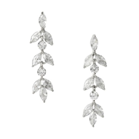 Aria Silver Cubic Zirconia Drop Earrings