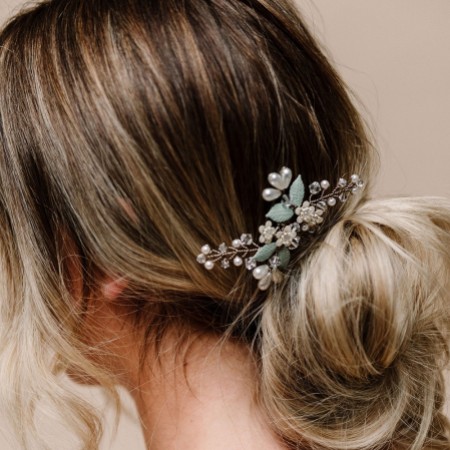 set of 2 gold hair pins wedding hair pins flower hair pins MIA gold headpiece bridal headpiece bridal hair pins floral hair pins