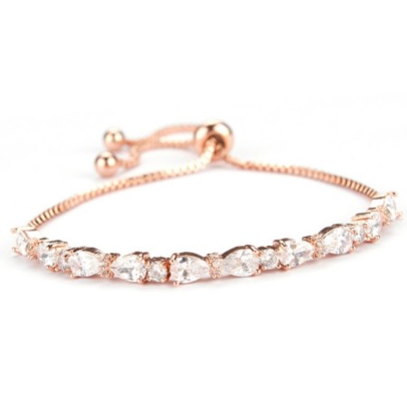 Charlee Chic Cubic Zirconia Wedding Bracelet (Rose Gold)
