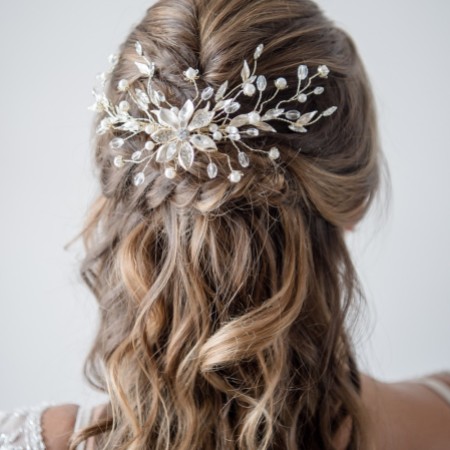 Flora Wild Golden Spray Wedding Hair Comb