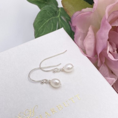 Hermione Harbutt Starlight Silver Pearl Drop Earrings