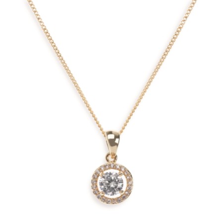 Ivory and Co Balmoral Gold Crystal Pendant Necklace