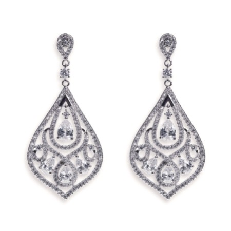 Ivory and Co Chinatown Art Deco Crystal Chandelier Earrings