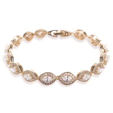 Ivory and Co Promise Cubic Zirconia Wedding Bracelet (Gold)